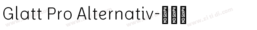 Glatt Pro Alternativ字体转换